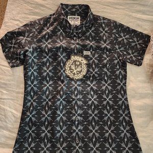 women's DIXXON The RIFF Short Sleeve PARTY Shirt - Size SMALL